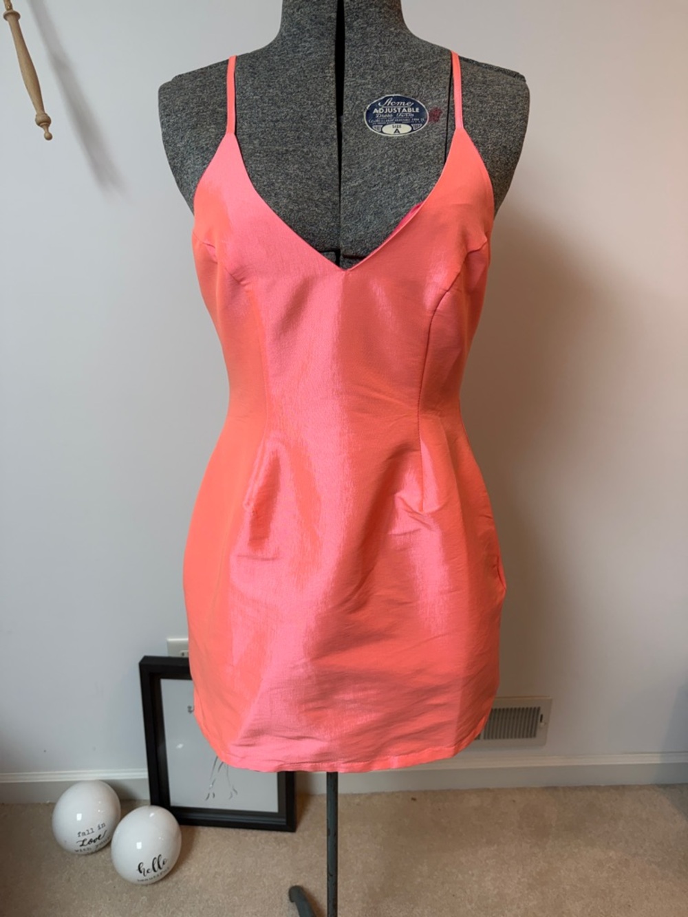 Fashion Nova Neon Coral Mini Dress